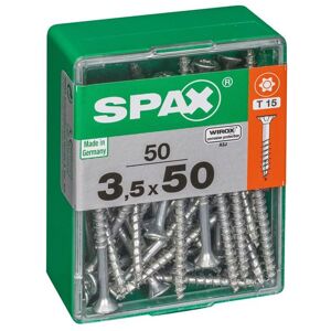 Non communiqué Lot de 50 vis acier tête autofraisée plate SPAX, Diam.3.5 mm x L.50 mm - Publicité Non communiqué Lot de 50 vis acier tête autofraisée plate SPAX, Diam.3.5 mm x L.50 mm - Publicité