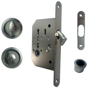 Non communiqué Serrure porte coulissante à crochet - Axe 50mm - Rosaces rondes condamnation + tire-doigts + gache - Publicité Non communiqué Serrure porte coulissante à crochet - Axe 50mm - Rosaces rondes condamnation + tire-doigts + gache - Publicité