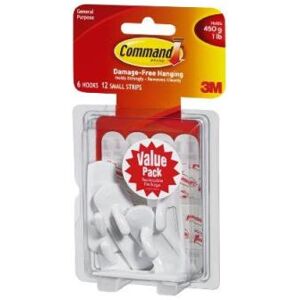 Command 17002 Vp Petits Crochets Avec Bandes Adhésives Pack Économique - Publicité Command 17002 Vp Petits Crochets Avec Bandes Adhésives Pack Économique - Publicité