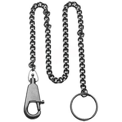 Pas de marque Chaine porte cle portefeuille couteau lampe avec mousqueton et anneau 44 cm metal noir miltec 15450002 airsoft - Publicité Pas de marque Chaine porte cle portefeuille couteau lampe avec mousqueton et anneau 44 cm metal noir miltec 15450002 airsoft - Publicité