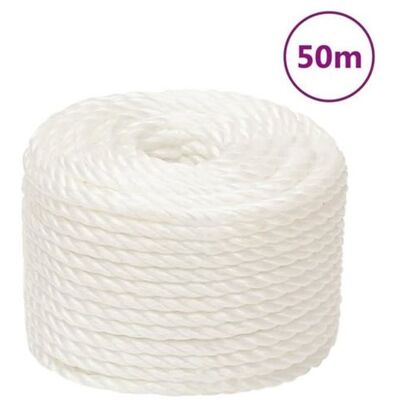 vidaXL Corde Tordue Blanche 14 mm - Corde - Publicité vidaXL Corde Tordue Blanche 14 mm - Corde - Publicité