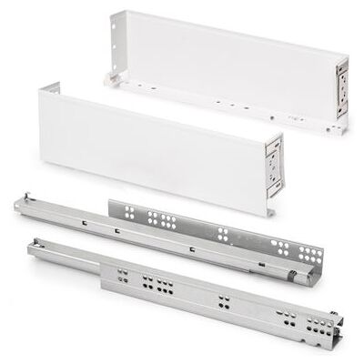 Tiroir en Acier Blanc Emuca avec Extraction Totale, 122mm - Mobilier - Publicité Tiroir en Acier Blanc Emuca avec Extraction Totale, 122mm - Mobilier - Publicité