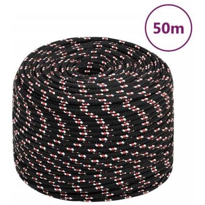 vidaXL Corde marine noire et rouge - 6 mm 50 m - Ligne de bateau & bobine de quai - Publicité vidaXL Corde marine noire et rouge - 6 mm 50 m - Ligne de bateau & bobine de quai - Publicité