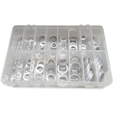 Assortiment en aluminium OC-PRO - 295 rondelles et joints - Publicité Assortiment en aluminium OC-PRO - 295 rondelles et joints - Publicité
