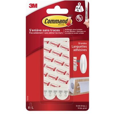 Non communiqué Lot de 8 languettes adhésives Standard COMMAND, blanc Blanc - Publicité Non communiqué Lot de 8 languettes adhésives Standard COMMAND, blanc Blanc - Publicité