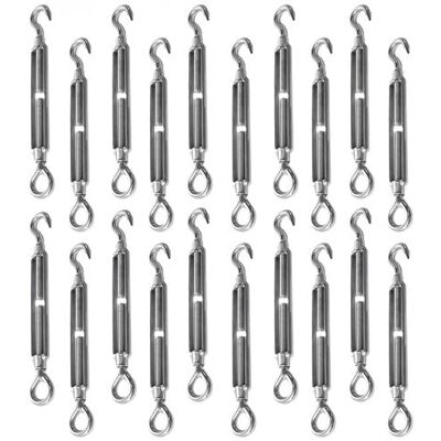 Linxor - 20pc - acier inoxydable - M4 - tendeur de fil - Publicité Linxor - 20pc - acier inoxydable - M4 - tendeur de fil - Publicité