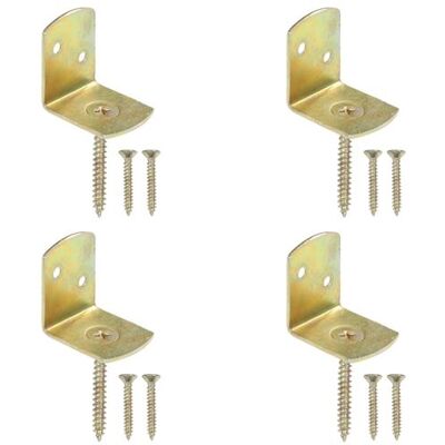 Support de panneau de clôture vidaXL - Métal galvanisé en L 4 pcs - Publicité Support de panneau de clôture vidaXL - Métal galvanisé en L 4 pcs - Publicité
