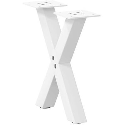 vidaXL Pieds de Table Basse en Forme de X Blanc - Pieds de Table Basse - Publicité vidaXL Pieds de Table Basse en Forme de X Blanc - Pieds de Table Basse - Publicité