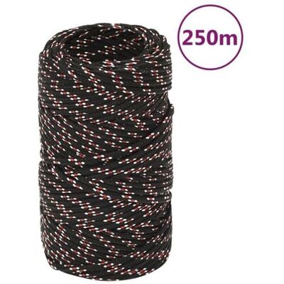 vidaXL Corde Marine Noire Rouge 250 m Bobine de Dock en Polypropylène - Publicité vidaXL Corde Marine Noire Rouge 250 m Bobine de Dock en Polypropylène - Publicité