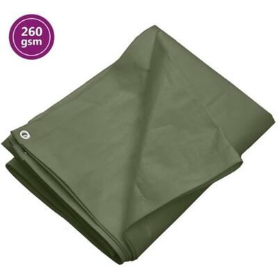 Tarp Vert vidaXL 6x12m HDPE Imperméable - Publicité Tarp Vert vidaXL 6x12m HDPE Imperméable - Publicité