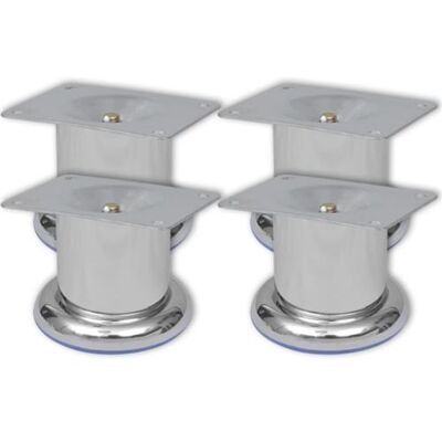 vidaXL 4x Pieds de Canapé Chrome - Accessoire Moderne - Publicité vidaXL 4x Pieds de Canapé Chrome - Accessoire Moderne - Publicité