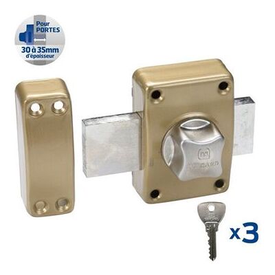 Serrure Bricard Alpha gold - Ouverture de porte reversible, 3 clés, Acier, Gâche standard - Serrure - Publicité Serrure Bricard Alpha gold - Ouverture de porte reversible, 3 clés, Acier, Gâche standard - Serrure - Publicité