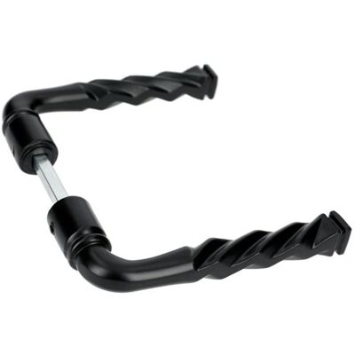 HERACLES - Kit béquilles et boutons doubles alu torsadé noir - Noir - Aluminium torsadé - Kit d accessoires hardware - Publicité HERACLES - Kit béquilles et boutons doubles alu torsadé noir - Noir - Aluminium torsadé - Kit d accessoires hardware - Publicité