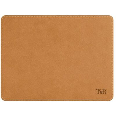 TNB Tapis de souris T'nB en cuir recyclé Marron clair Marron clair - Publicité TNB Tapis de souris T'nB en cuir recyclé Marron clair Marron clair - Publicité
