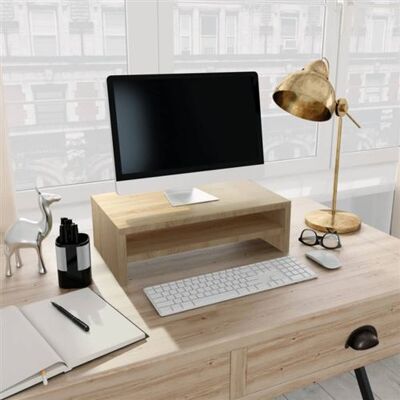 Support Moniteur Sonoma Oak vidaXL - 42x24x13 cm - Bois stratifié - Publicité Support Moniteur Sonoma Oak vidaXL - 42x24x13 cm - Bois stratifié - Publicité