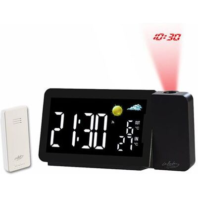 Non communiqué Infactory : Station météo FWS-325.pro avec réveil à projection et capteur extérieur – coloris noir Noir - Publicité Non communiqué Infactory : Station météo FWS-325.pro avec réveil à projection et capteur extérieur – coloris noir Noir - Publicité