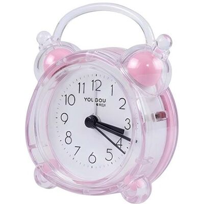 Non communiqué Réveil Analogique Quartz Silencieux Double Cloche Veilleuse - Rose clair Rose clair - Publicité Non communiqué Réveil Analogique Quartz Silencieux Double Cloche Veilleuse - Rose clair Rose clair - Publicité