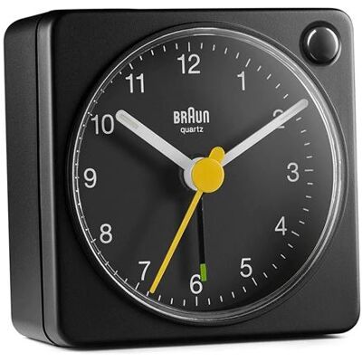 Braun - BC02 Réveil de voyage analogique - Noir Noir - Publicité Braun - BC02 Réveil de voyage analogique - Noir Noir - Publicité