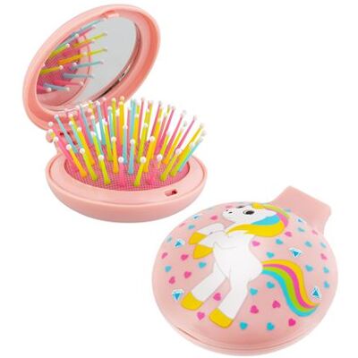 Non communiqué Brosse à cheveux miroir 2 en 1 - Lady Retro Enfants Licorne Rose - Pylones 8 - Publicité Non communiqué Brosse à cheveux miroir 2 en 1 - Lady Retro Enfants Licorne Rose - Pylones 8 - Publicité