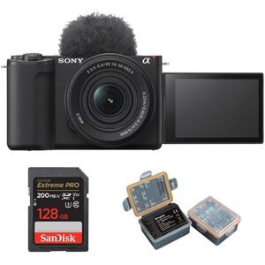 Non communiqué Sony ZV-E10 II Noir + 16-50mm f 3.5-5.6 OSS II + batterie Kingma 2000 mAh (Sony NP-FZ100) + SanDisk 128Go Extreme PRO UHS-I SDXC Noir - Publicité Non communiqué Sony ZV-E10 II Noir + 16-50mm f 3.5-5.6 OSS II + batterie Kingma 2000 mAh (Sony NP-FZ100) + SanDisk 128Go Extreme PRO UHS-I SDXC Noir - Publicité