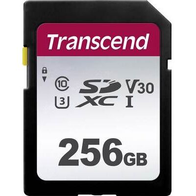 Transcend 300S - Carte mémoire flash - 256 Go - Video Class V30 / UHS-I U3 / Class10 - SDXC UHS-I - Publicité Transcend 300S - Carte mémoire flash - 256 Go - Video Class V30 / UHS-I U3 / Class10 - SDXC UHS-I - Publicité
