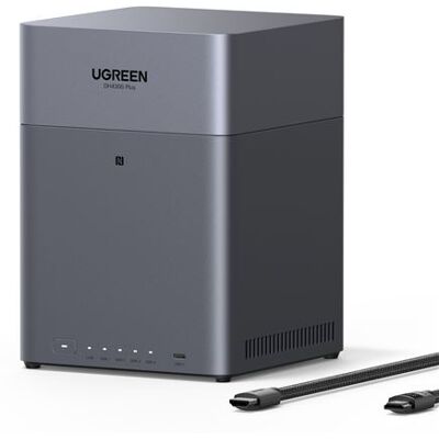 Serveur NAS Ugreen DH4300 Plus 4 baies 120 To Gris anodisé + câble HDMI Gris anodisé - Publicité Serveur NAS Ugreen DH4300 Plus 4 baies 120 To Gris anodisé + câble HDMI Gris anodisé - Publicité