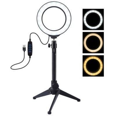 Kit Ring Light PULUZ 4,7 pouces Anneau Lumière LED 12 cm + Trépied - Publicité Kit Ring Light PULUZ 4,7 pouces Anneau Lumière LED 12 cm + Trépied - Publicité