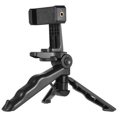 Andoer Mini Trépied Stand portable Stabilisateur de suiveur vidéo avec clip de téléphone (largeur réglage) pour smartphone noir Noir - Publicité Andoer Mini Trépied Stand portable Stabilisateur de suiveur vidéo avec clip de téléphone (largeur réglage) pour smartphone noir Noir - Publicité