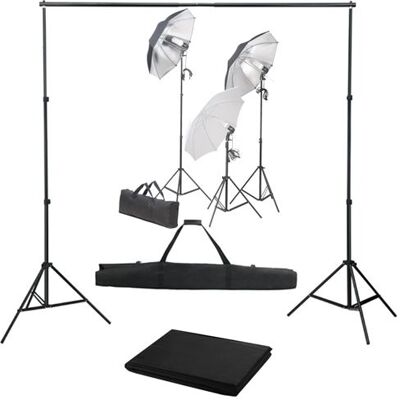 Non communiqué vidaXL Kit de Studio Photo et Ensemble d'Eclairage et Toile de Fond Photographie Portraits Publicitaire Kit d'Eclairage Support de Trépied Noir - Publicité Non communiqué vidaXL Kit de Studio Photo et Ensemble d'Eclairage et Toile de Fond Photographie Portraits Publicitaire Kit d'Eclairage Support de Trépied Noir - Publicité