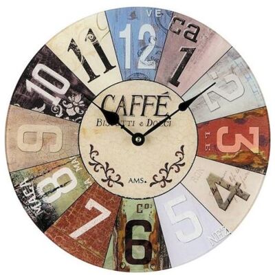 Horloge Murale AMS 9424 Quartz Multicolore - Horloge Murale - Publicité Horloge Murale AMS 9424 Quartz Multicolore - Horloge Murale - Publicité