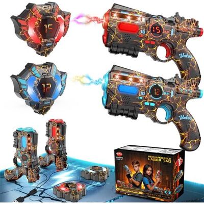 Non communiqué Jeu de Laser Tag Rechargeable VATOS – 2 Pistolets et 2 Gilets avec Synchronisation 2,4GHz, 4 Modes de Tir, LED, Multijoueur Extensible, Dès 6 Ans - Publicité Non communiqué Jeu de Laser Tag Rechargeable VATOS – 2 Pistolets et 2 Gilets avec Synchronisation 2,4GHz, 4 Modes de Tir, LED, Multijoueur Extensible, Dès 6 Ans - Publicité
