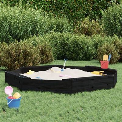 vidaXL Bac à sable octogonal en pin noir avec sièges - Jouet d'extérieur pour enfants - Publicité vidaXL Bac à sable octogonal en pin noir avec sièges - Jouet d'extérieur pour enfants - Publicité