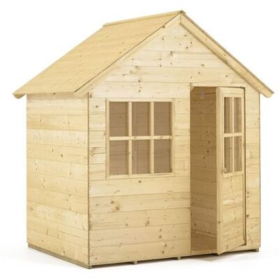 Maison en bois TU 118x90x146cm - Maison de jeux - Publicité Maison en bois TU 118x90x146cm - Maison de jeux - Publicité