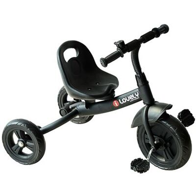 HOMCOM Tricycle enfants multi-équipé garde-boue sonnette pédales antidérapantes siège réglable 2 positions avec dossier Noir - Publicité HOMCOM Tricycle enfants multi-équipé garde-boue sonnette pédales antidérapantes siège réglable 2 positions avec dossier Noir - Publicité