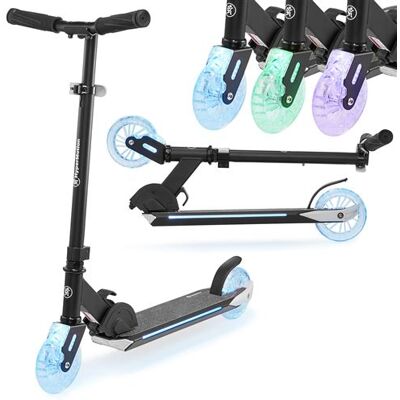 Non communiqué Trottinette Enfant +5 ans max 50kg avec frein à pied Flex-fender, LED, pliable, Légère, Hauteur Guidon Réglable 63-82 cm, Roue Caoutchouc 125 cm - Publicité Non communiqué Trottinette Enfant +5 ans max 50kg avec frein à pied Flex-fender, LED, pliable, Légère, Hauteur Guidon Réglable 63-82 cm, Roue Caoutchouc 125 cm - Publicité