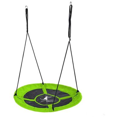 Non communiqué KANGUI Balançoire ronde nid d'oiseau rond Ø100cm Vert Charge 150kg maxi Vert - Publicité Non communiqué KANGUI Balançoire ronde nid d'oiseau rond Ø100cm Vert Charge 150kg maxi Vert - Publicité