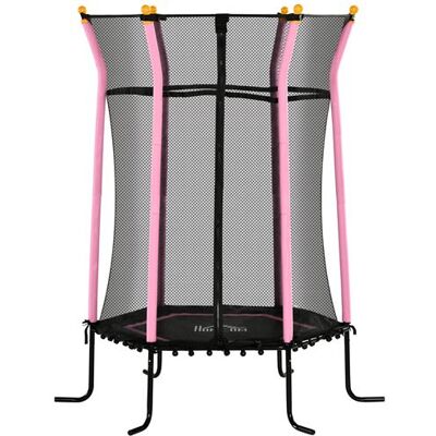 Non communiqué Trampoline enfant dia. 1,63 x 1,9H m filet de sécurité porte zippée 6 poteaux rembourrés inclus charge max. 50 Kg rose noir - Publicité Non communiqué Trampoline enfant dia. 1,63 x 1,9H m filet de sécurité porte zippée 6 poteaux rembourrés inclus charge max. 50 Kg rose noir - Publicité