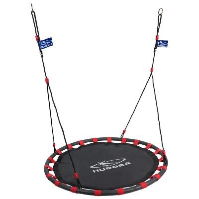 Hudora 72161 Balançoire panier Aluminium de 120 cm de diam., noir/rouge - Publicité Hudora 72161 Balançoire panier Aluminium de 120 cm de diam., noir/rouge - Publicité