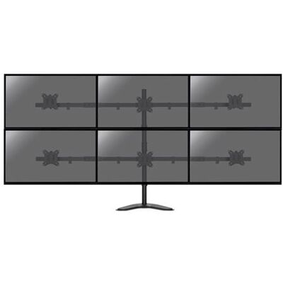 Non communiqué supports de bureau sur pied KIMEX 015-1156 pour 6 écrans moniteurs PC 17- 32 Noir - Publicité Non communiqué supports de bureau sur pied KIMEX 015-1156 pour 6 écrans moniteurs PC 17- 32 Noir - Publicité