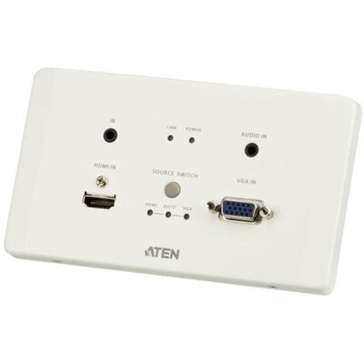 Aten technology ATEN VE2812EUT Transmetteur HDMI & VGA HDBaseT avec plaque murale UE 4K à 100m - Publicité Aten technology ATEN VE2812EUT Transmetteur HDMI & VGA HDBaseT avec plaque murale UE 4K à 100m - Publicité