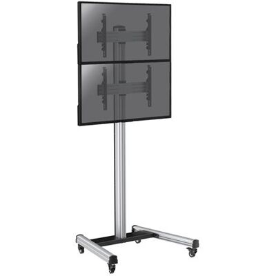 Non communiqué supports pro modular sol KIMEX 031-1201K2 Support sur roulettes pour 2 écrans TV 40''-65'' - Hauteur 240cm Noir - Publicité Non communiqué supports pro modular sol KIMEX 031-1201K2 Support sur roulettes pour 2 écrans TV 40''-65'' - Hauteur 240cm Noir - Publicité