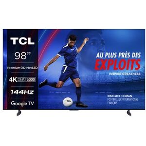 TV TCL 98X955 Mini-Led 248cm 4K Noir et Argent Noir et Argent - Publicité