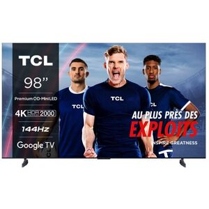 TV TCL 98C955 Mini-Led 248cm 4K Noir et Argent Noir et Argent - Publicité