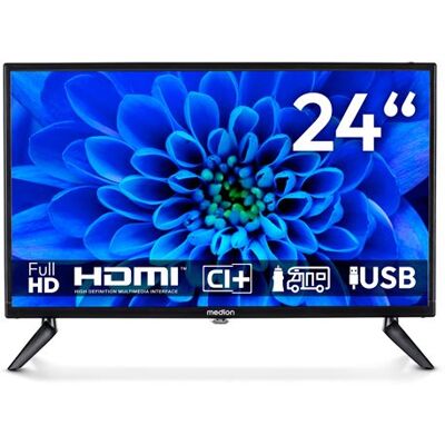Non communiqué TV LED 24" (60 cm) - MEDION MD824000 - Full HD 1980x1080 - adaptateur voiture 12V - 1xHDMI - 1xUSB noir - Publicité Non communiqué TV LED 24" (60 cm) - MEDION MD824000 - Full HD 1980x1080 - adaptateur voiture 12V - 1xHDMI - 1xUSB noir - Publicité