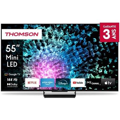 Non communiqué Thomson 55MG7C15 - TV QLED MiniLED 55 (139 cm) - 4K UHD 3840x2160 - 144 Hz - Google TV - 2xHDMI 2.1 + 2xHDMI 2.0 - WiFi - Publicité Non communiqué Thomson 55MG7C15 - TV QLED MiniLED 55 (139 cm) - 4K UHD 3840x2160 - 144 Hz - Google TV - 2xHDMI 2.1 + 2xHDMI 2.0 - WiFi - Publicité