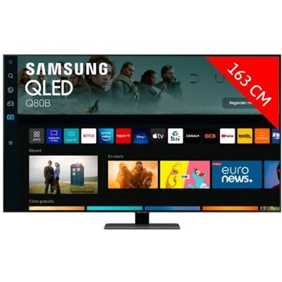 Non communiqué Samsung QE65Q80BAT - Classe de diagonale 65" Q80B Series TV LCD rétro-éclairée par LED - QLED - Smart TV - Tizen OS - 4K UHD (2160p) 3840 x 2160 - HDR - Quantum Dot - argent Argent - Publicité Non communiqué Samsung QE65Q80BAT - Classe de diagonale 65" Q80B Series TV LCD rétro-éclairée par LED - QLED - Smart TV - Tizen OS - 4K UHD (2160p) 3840 x 2160 - HDR - Quantum Dot - argent Argent - Publicité