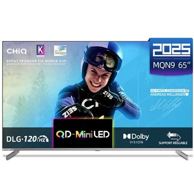 Non communiqué CHiQ M65QN9G Téléviseur 65 Pouces (164 cm) Smart TV 4K Mini QLED, Google TV HDR10 Assistant Google, Cadre métallique - Publicité Non communiqué CHiQ M65QN9G Téléviseur 65 Pouces (164 cm) Smart TV 4K Mini QLED, Google TV HDR10 Assistant Google, Cadre métallique - Publicité