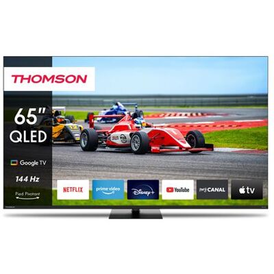 Thomson Google TV 65'''' QLED Pro avec pied central rotatif, 144Hz 165cm 2024 - Publicité Thomson Google TV 65'''' QLED Pro avec pied central rotatif, 144Hz 165cm 2024 - Publicité