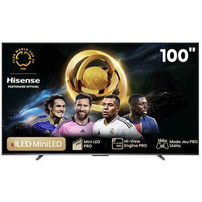 TV QLED Hisense 100U7KQ 254 cm 4K Noir Noir - Publicité TV QLED Hisense 100U7KQ 254 cm 4K Noir Noir - Publicité