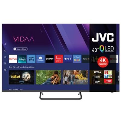 TV QLED JVC UHD LT-43FV850 109 cm Noir - Publicité TV QLED JVC UHD LT-43FV850 109 cm Noir - Publicité